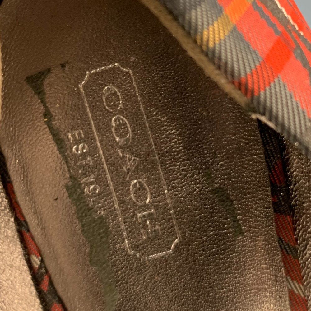 Coach Tartan Plaid Carli Studded Pumps - Picture 6 of 7